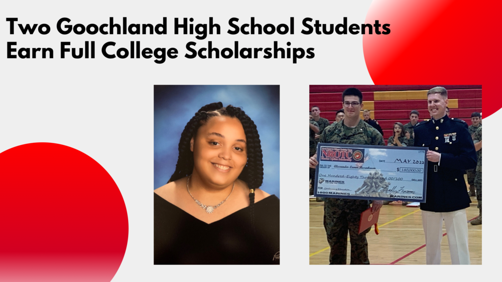 Two Goochland High School Students Earn Full College Scholarships With Picture of both students