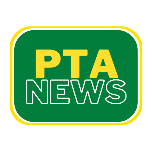 rectangle with that says PTA news