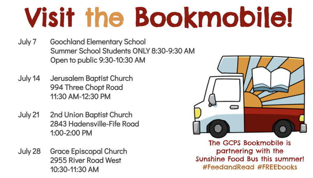 Visit the GCPS Bookmobile