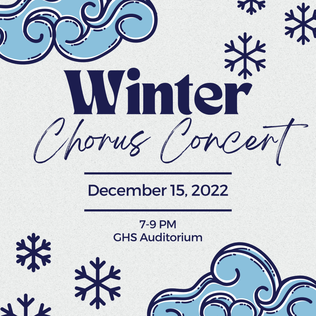 Winter Chorus Concert tonight @ 7 PM