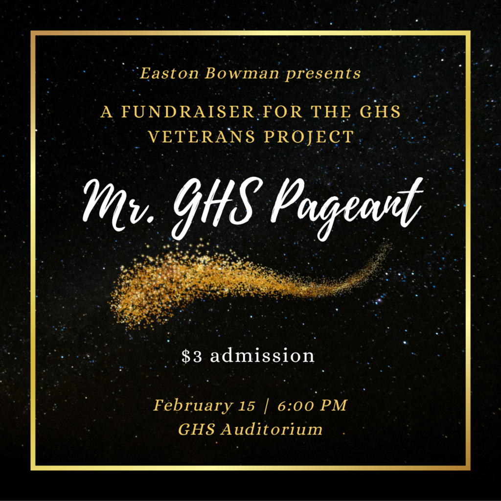 Mr. GHS Pageant poster