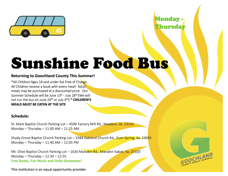 Sunshine Food Bus Flyer